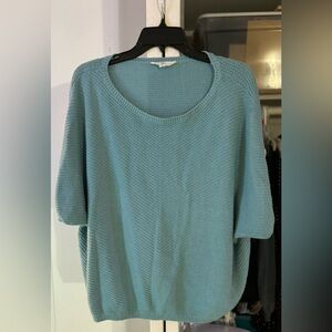 3/$15- Xl time & tru baby blue knit short sleeve sweater